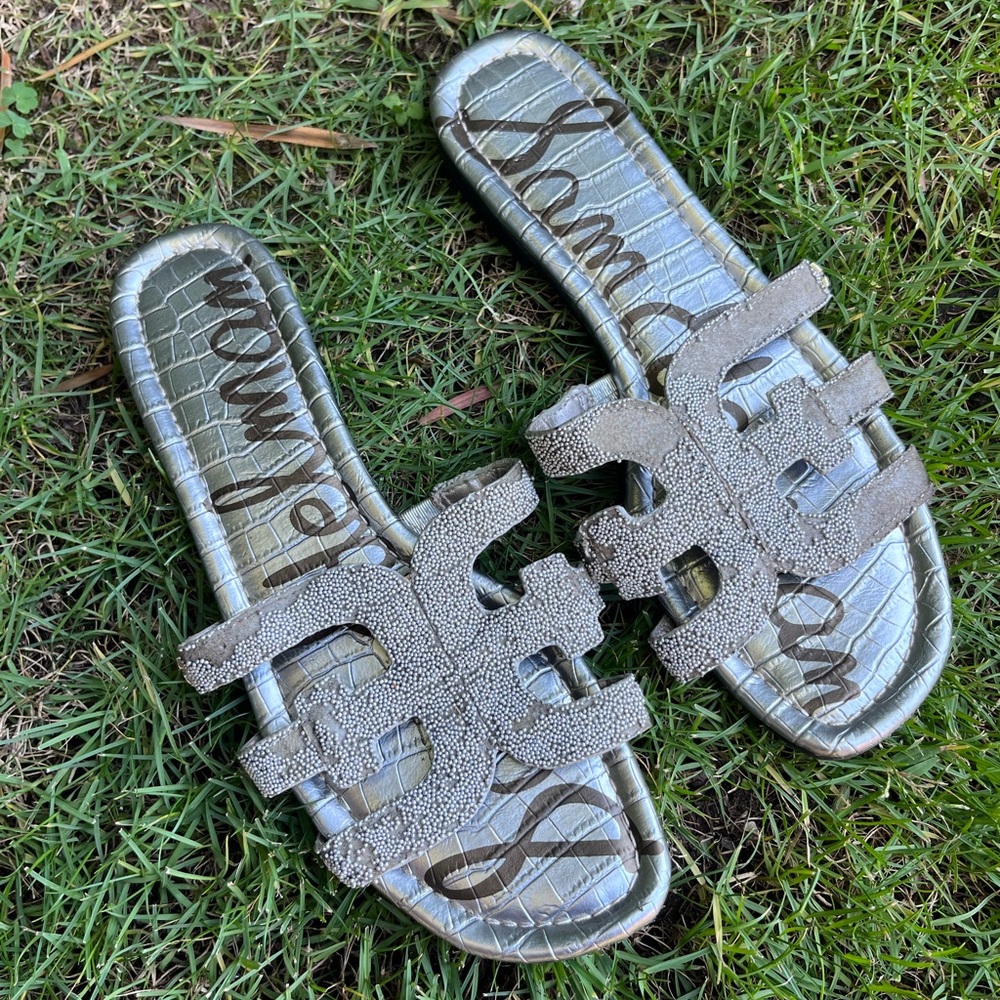 Sam Edelman H Sandals silver • for DIY project